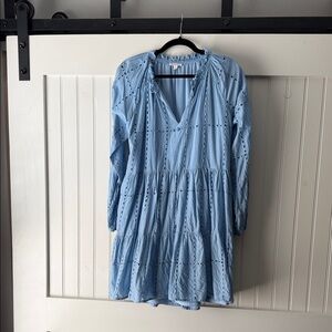 Blu Pepper Sky Blue Long Sleeve Dress size large